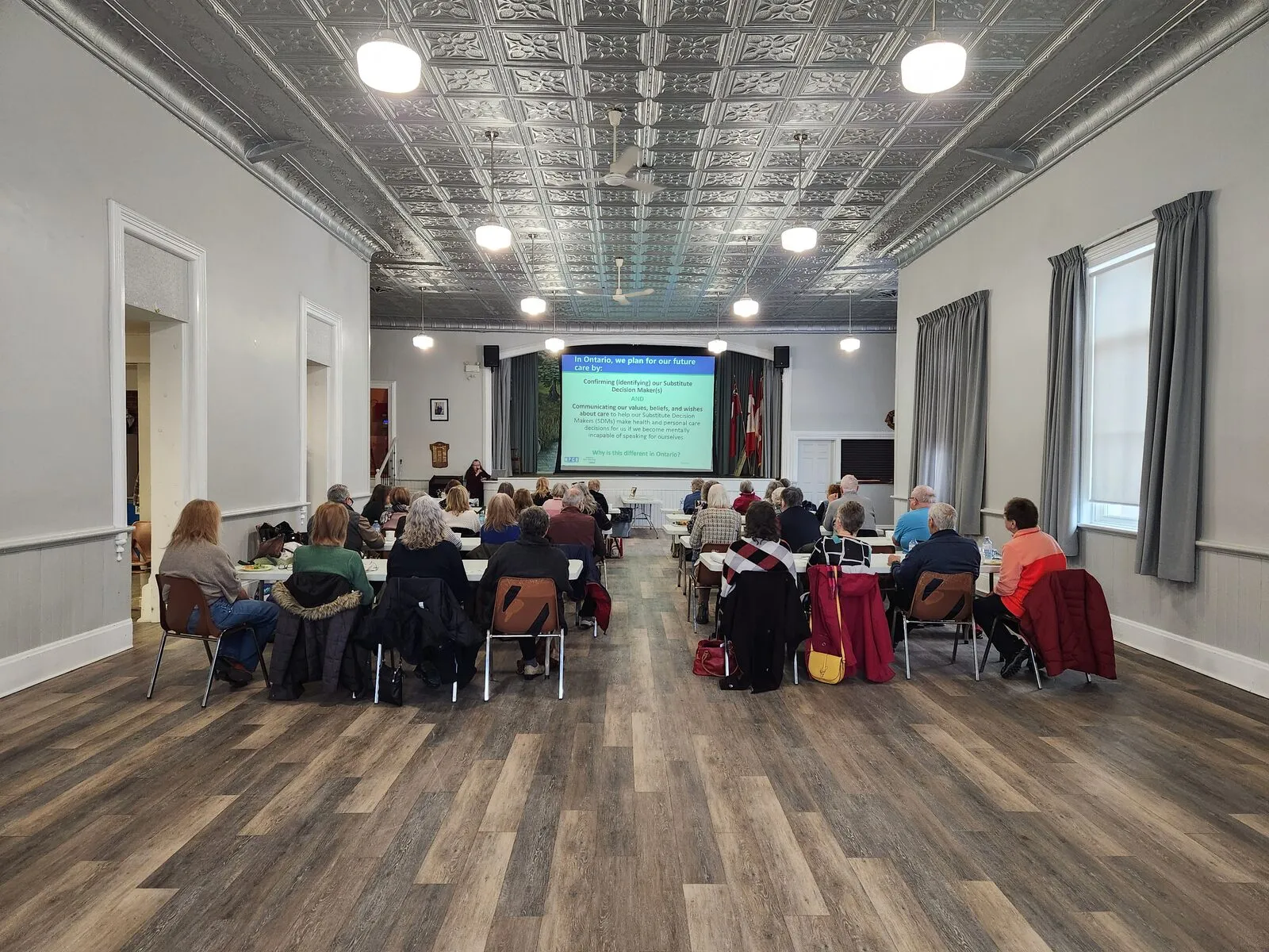 Community meeting at the library